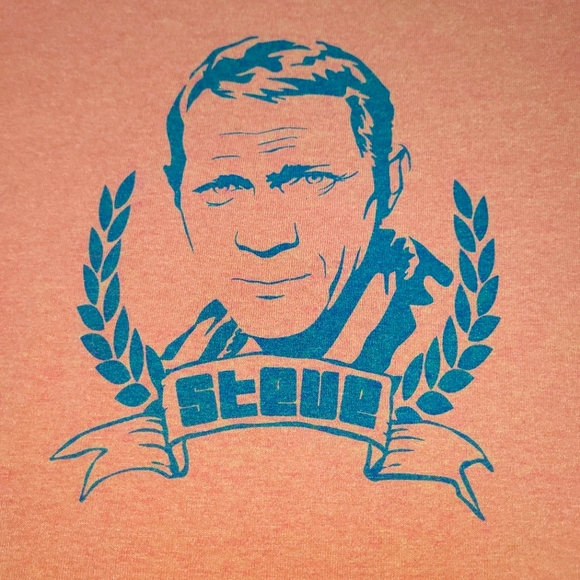 Steve McQueen Orange Shimmerish T-shirt - Picture 2 of 16